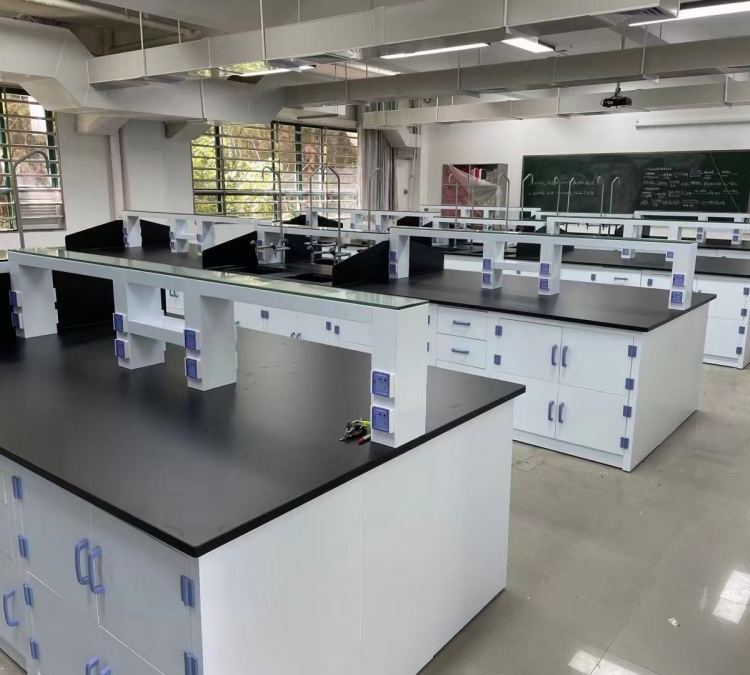 实验室中央全钢实验台 承重耐酸碱理化板操作台安装