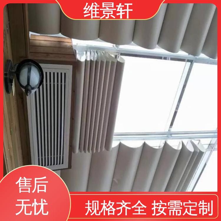 维景轩 体育馆遮阳帘 FCS电动天棚帘 多种颜色规格 支持定制