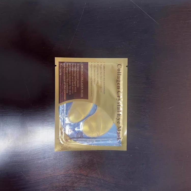 跨境专供黄金眼膜正品白色现货批发 外贸英文版水晶眼膜贴加工oem