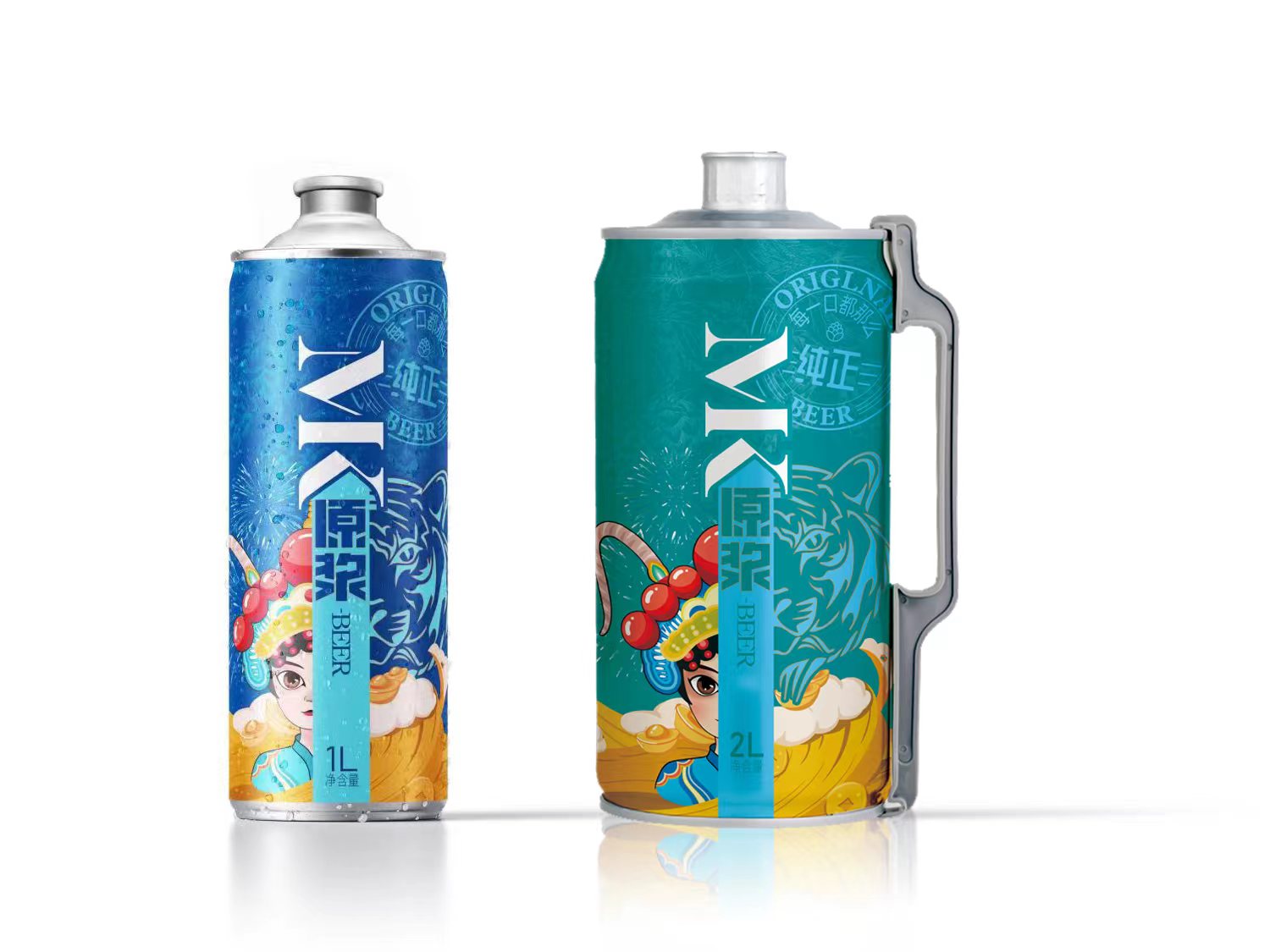 1L*12桶装麦克精酿啤酒1664口感德系小麦浑浊型大桶原麦汁11度