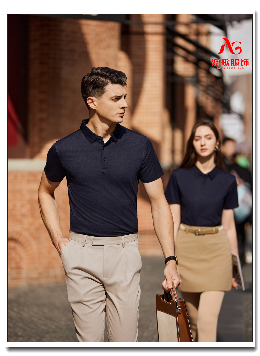 AG21003#25%丝光棉25%纤维50冰离子纤维无缝工艺polo衫定制工作服
