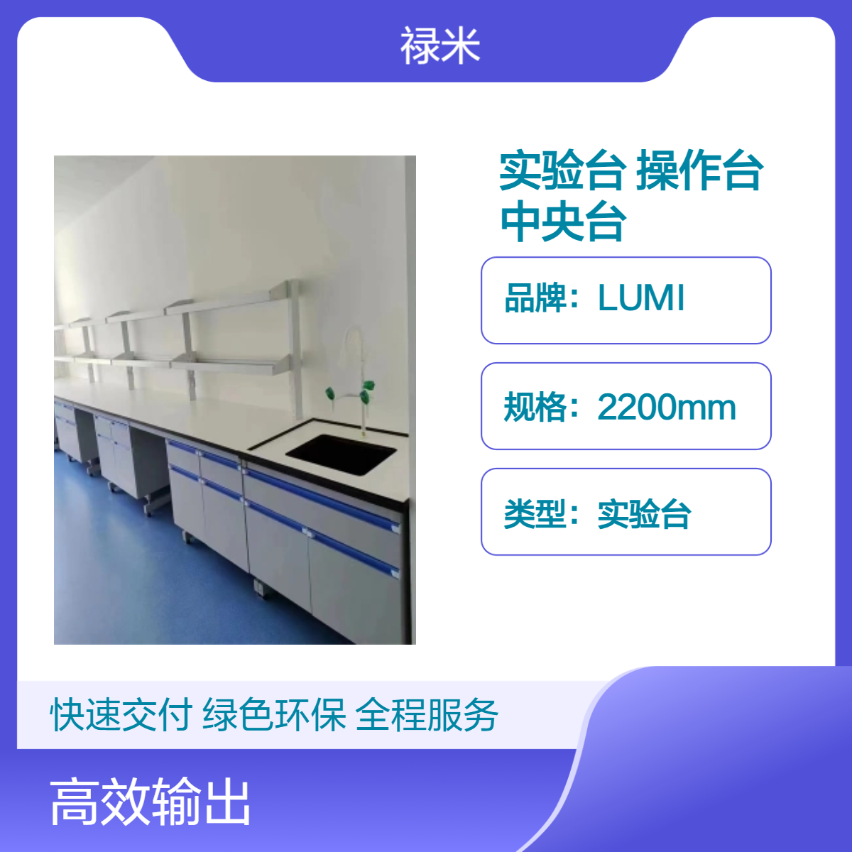 LUMI 实验室实验台环氧树脂操作台钢木中央台