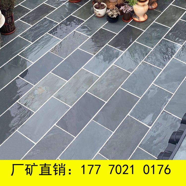 青石板岩室外仿古文化石别墅花园庭院广场防滑地铺石材人行道路砖