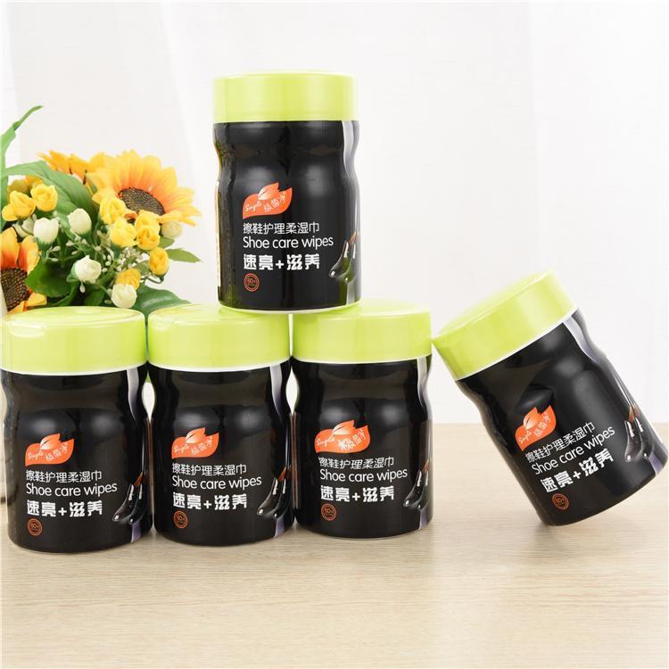 极简净系列 60片桶装擦鞋湿巾 厂家批发 致电惊喜