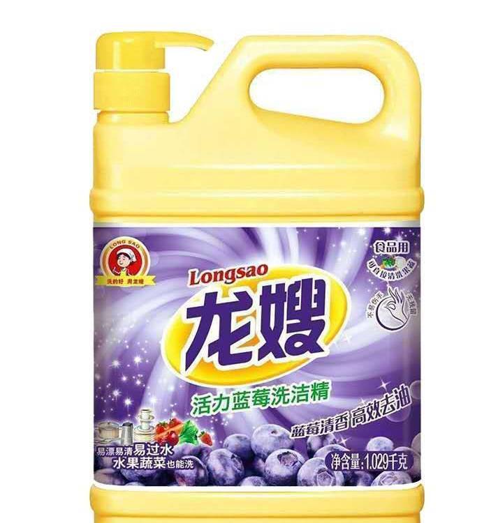 龙嫂蓝莓洗洁精 量贩装 无磷环保 柠檬香型 高效去油