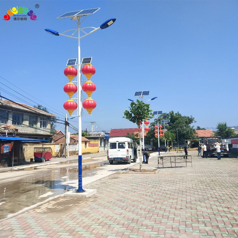 博尔勃特LED灯笼灯箱市政道路照明中国结太阳能路灯厂家批发