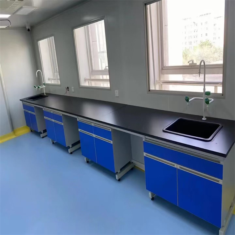 LUMI 化学分析实训室中央实验台钢木理化板台面