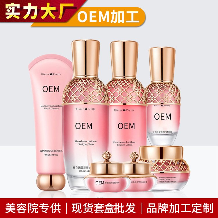 外贸跨境OEM定制贴牌玻色因贵妇套盒补水保湿修护护肤品代加工