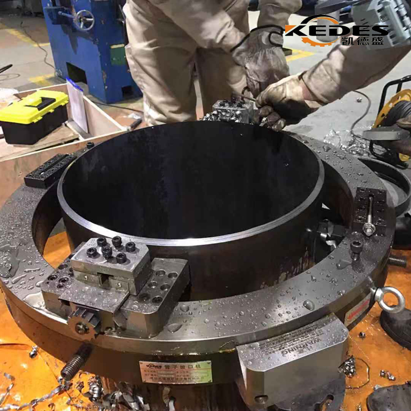 外卡式管子切割坡口机人防工程市政管子检修切管机厚壁管子倒角机