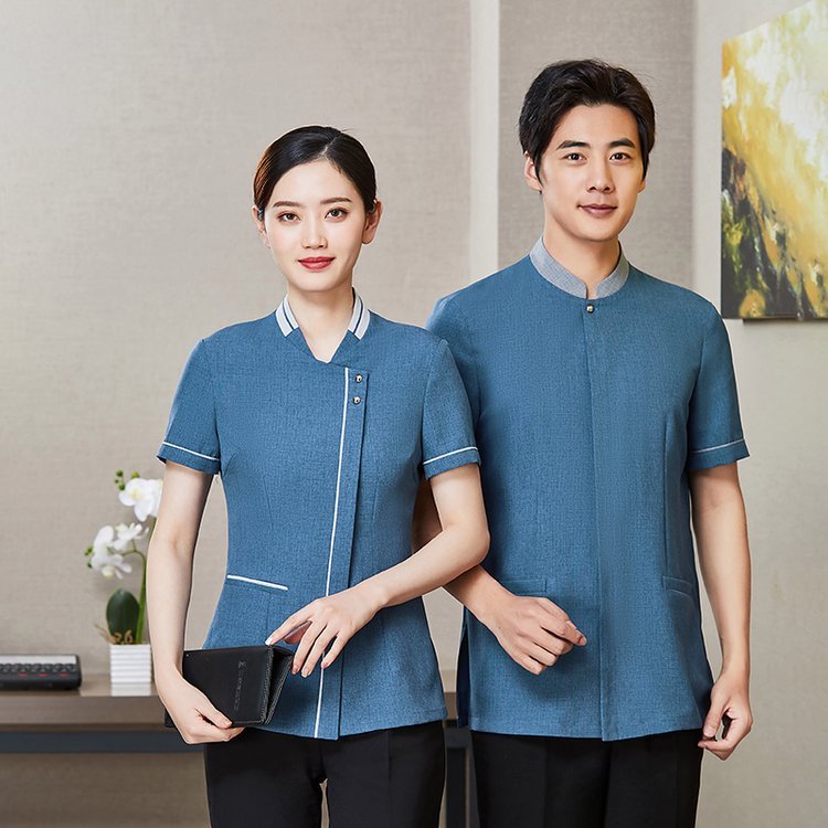 夏季保洁工作服女短袖物业宾馆酒店客房服务员阿姨保洁员工装透气