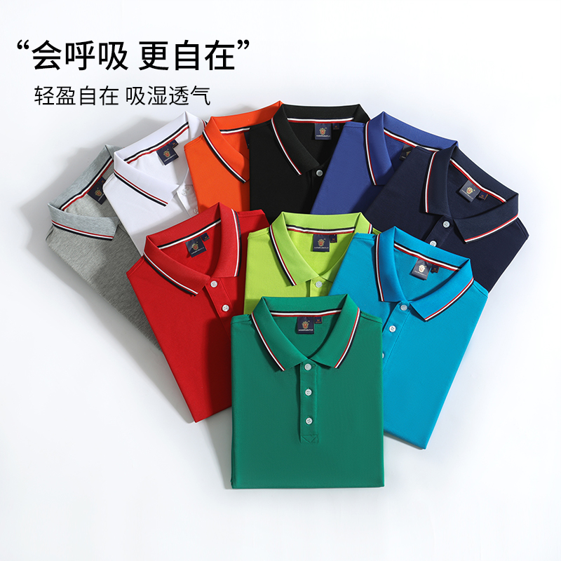 定做polo衫工作服 POLO衫批发 热转印 烫画 丝印logo广告衫定制厂家