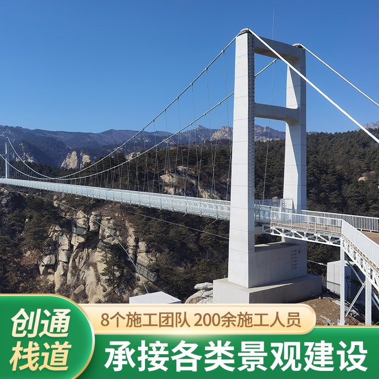 景区公园玻璃大桥 游乐设备 游乐场空中吊桥 无动力游乐设施