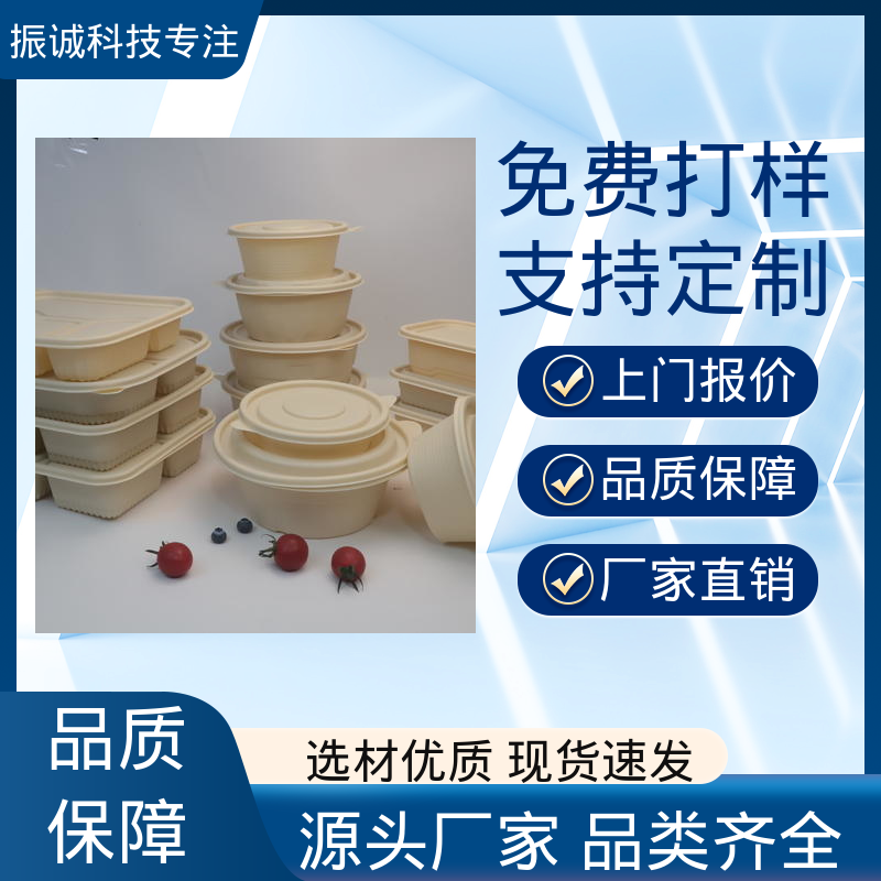 环保餐盒 加厚 可蒸煮 一次性分格餐碗 振诚科技