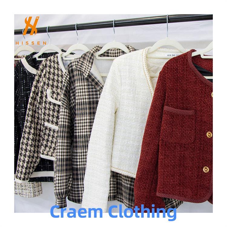 出口欧洲used ladies jackets二手衣服女士短外套法式小香风外套