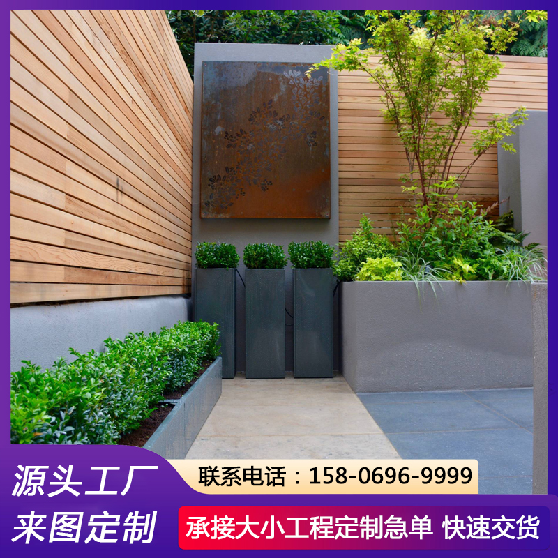 活动花箱 休闲区绿植外摆 咖啡店室外花槽 防腐耐用