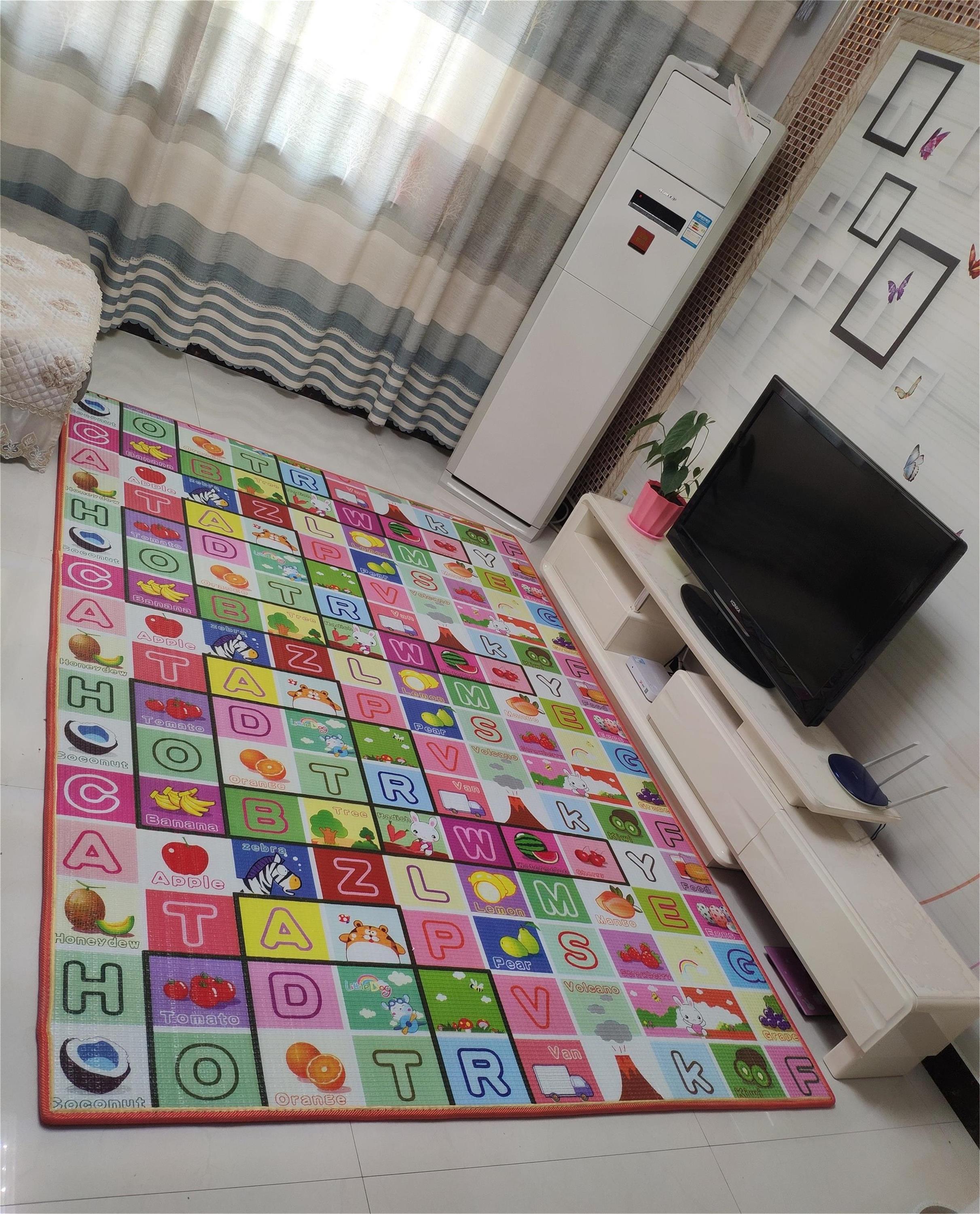 隔凉防水泡沫地垫子宝宝爬行垫加厚婴儿童爬爬垫折叠无毒无味纯色