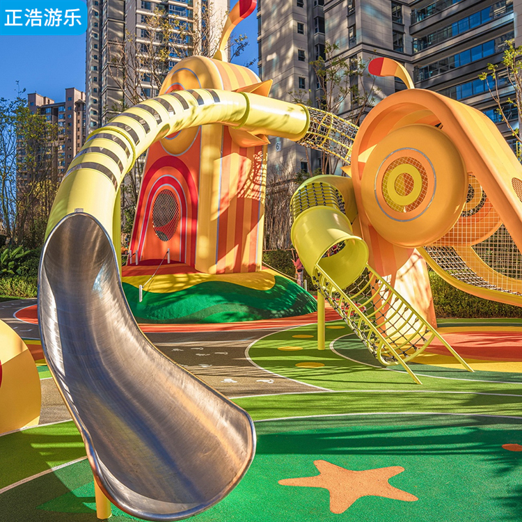 户外非标不锈钢组合滑梯 公园小区幼儿园游乐设施 儿童无动力设备
