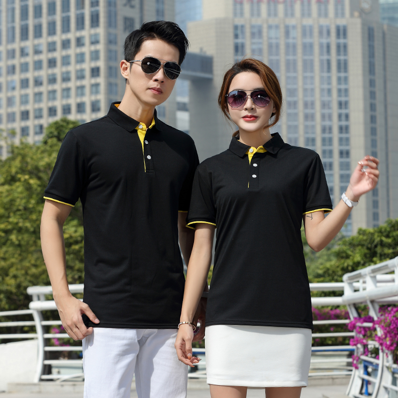广告衫定制生产翻领T恤短袖工服夏季新款户外文化衫团体服印LOGO