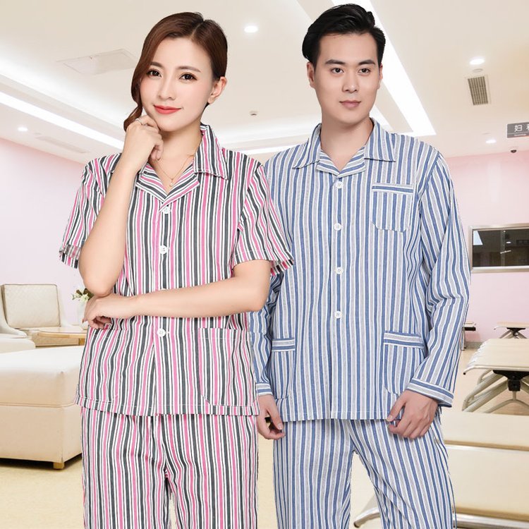 医用病号服 医院病人服套装长袖 加厚纯棉耐高温病员服美斯尼