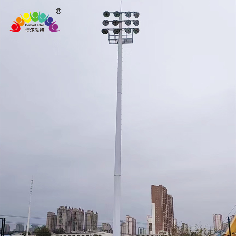 博尔勃特升降式高杆灯中杆灯广场道路照明LED投光灯球场灯厂家