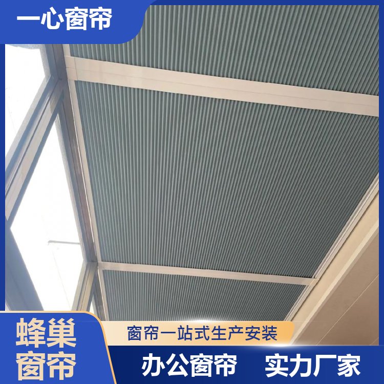 一心建材 电动蜂巢天棚帘 简约明亮 加工定制 生产厂家