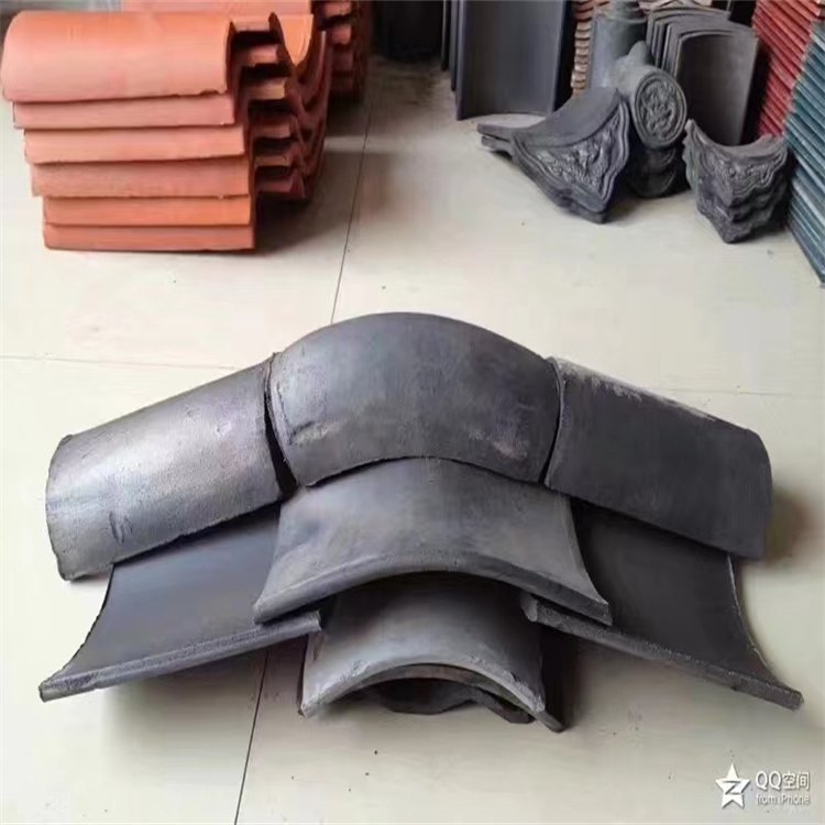 古建筑青瓦白墙黑瓦 仿古屋面瓦片 规格齐全安装定制