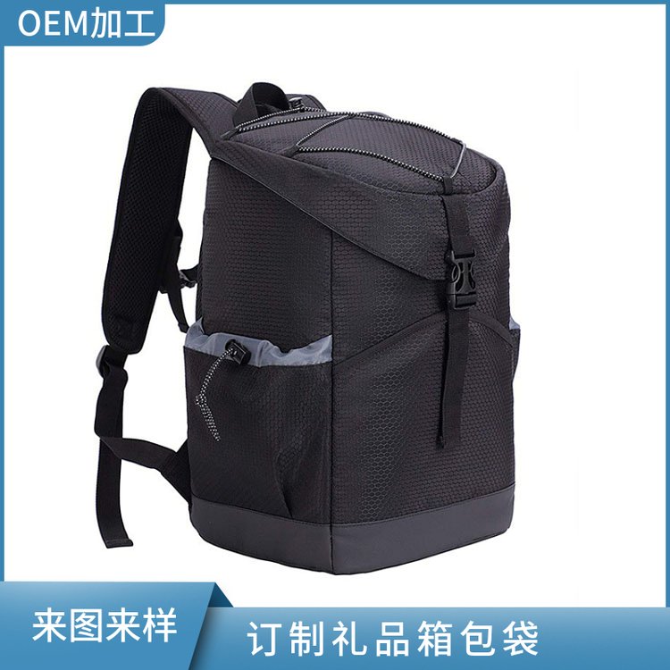OEM个性保温双肩包 牛津布材质广告包袋 定制款拉链大箱包