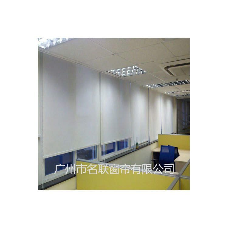 厂家加工定制5%开孔率阳光面料卷帘遮阳半遮光办公室窗帘卷帘批发