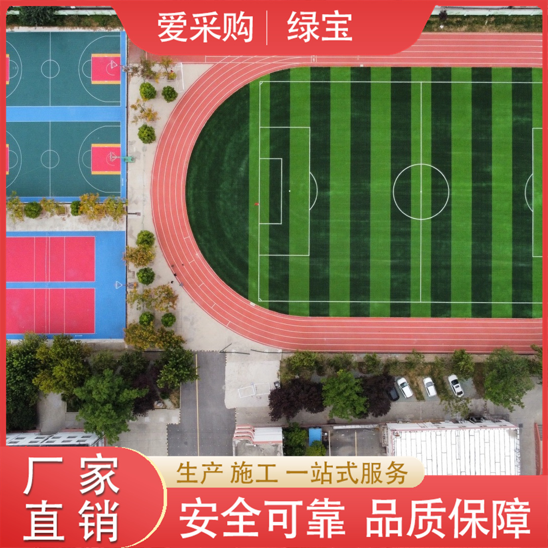 人造草坪 室外足球场人工草坪施工铺设 学校人工假草皮 绿宝