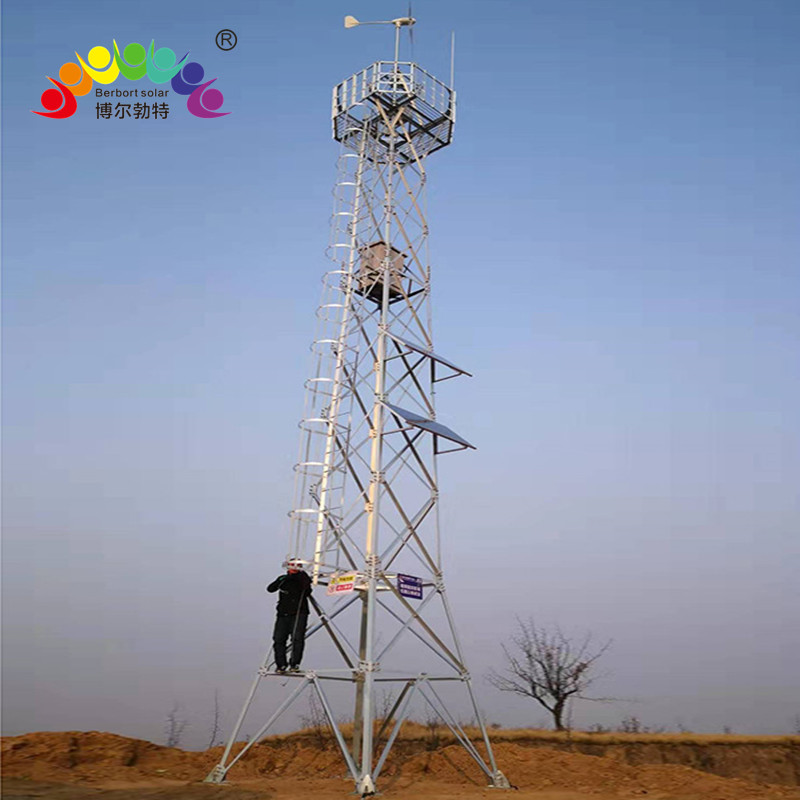 博尔勃特保护区通讯基站太阳能离网发电系统 风光互补监控供电系统
