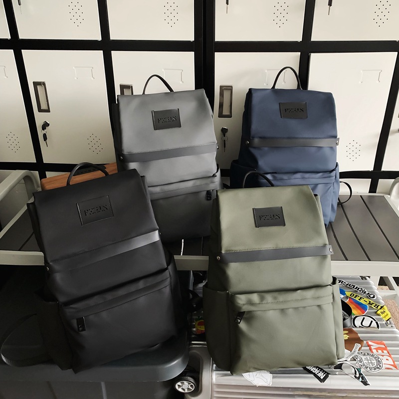 新款潮牌皮膜双肩包促销礼品商务赠品通勤简约休闲背包厂家定做