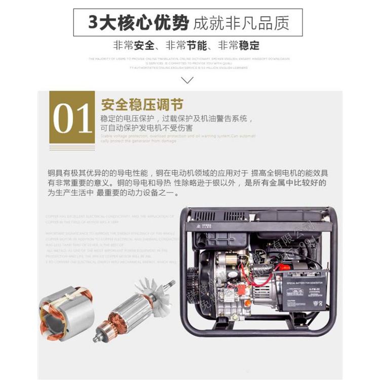 萨登小型开架汽油发电机便携式单三相风冷款