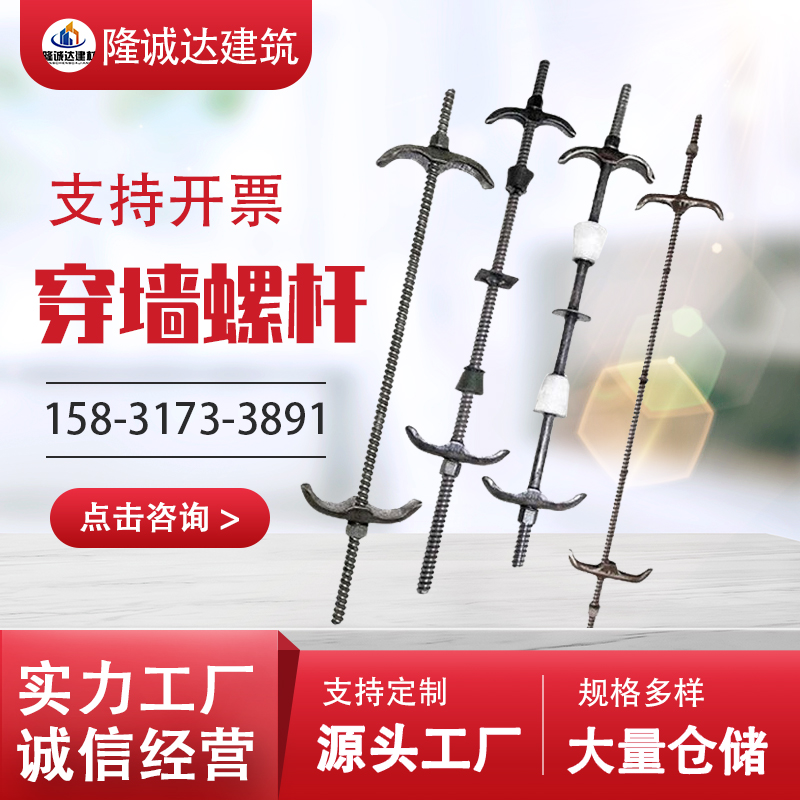 定制加工建筑紧固件对拉丝杆止水螺杆 三段式止水螺丝