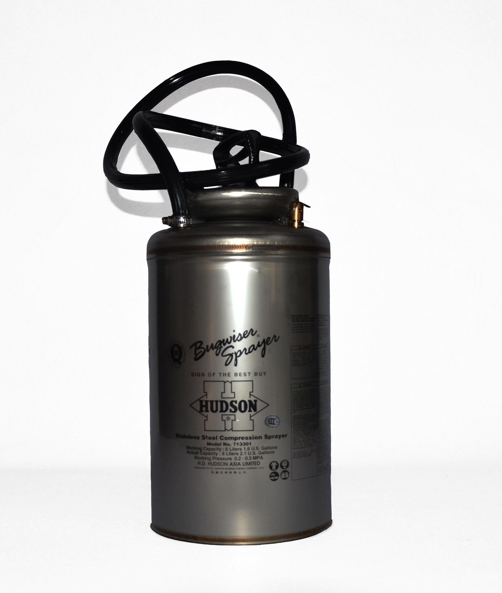 BUGWISER ®型不锈钢储压式喷雾器713301 容量6升