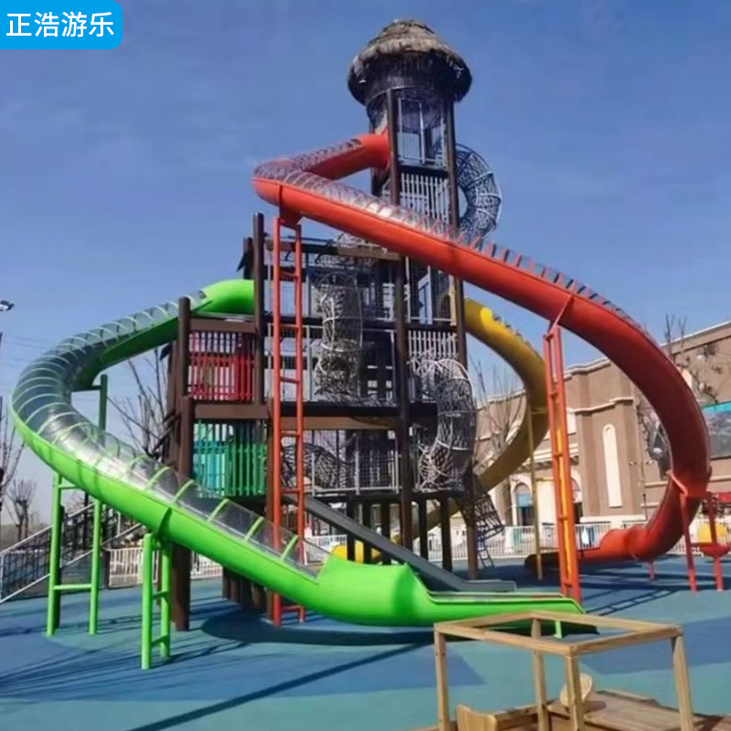 户外非标组合滑梯 网红打卡飞天城堡 景区游乐设备定制