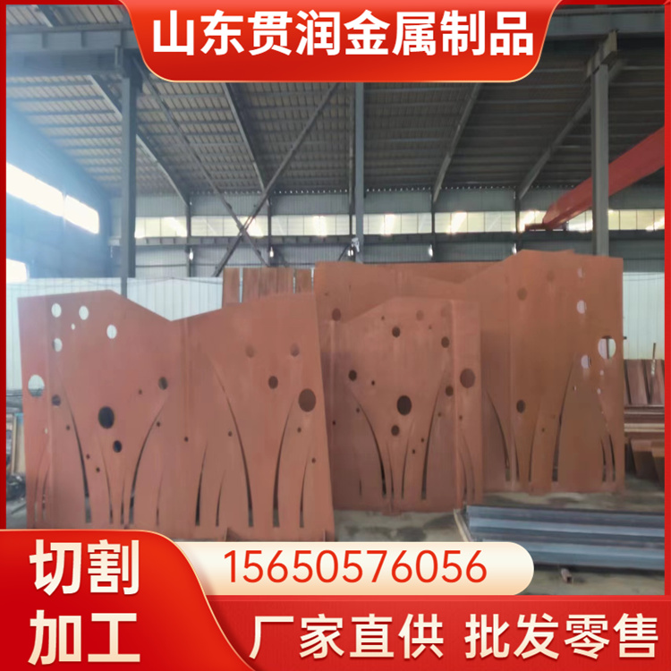 贯润2mm锈铁板剪影 Q355NH动物形象立体雕刻幕墙耐候钢板