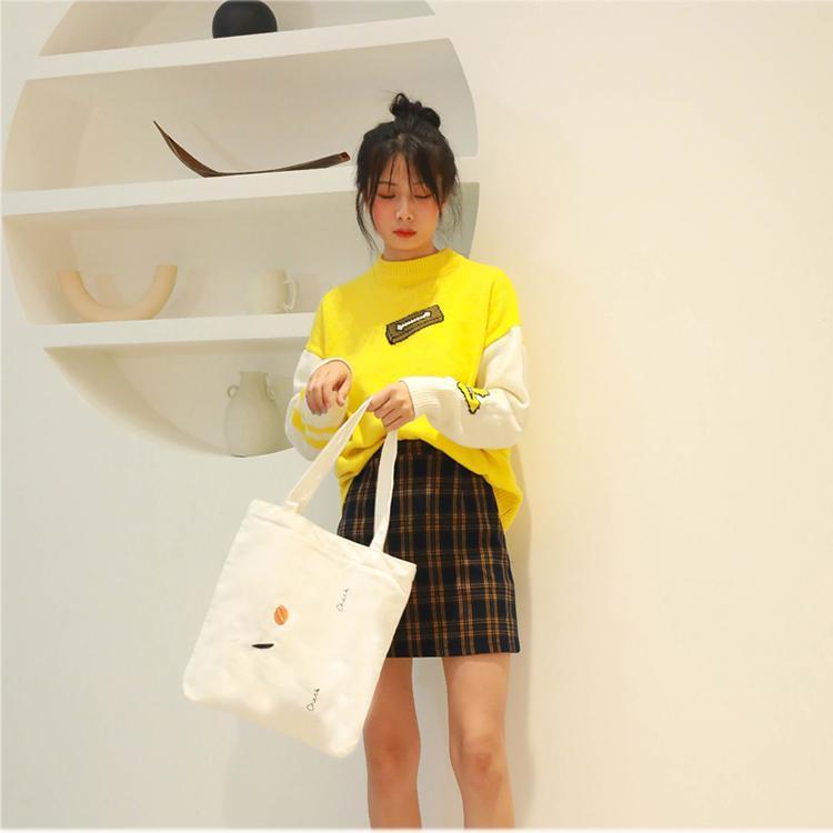 富源工厂手提精品帆布袋百搭帆布书包女士单肩包