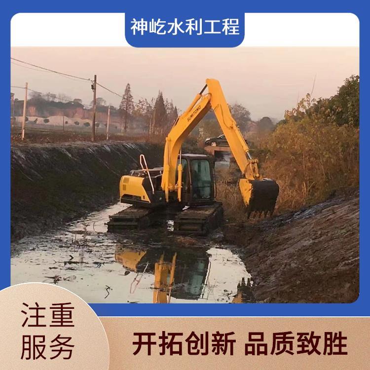 神屹水利工程有限公司 当地 水上浮船挖掘机出租 由于工作效率高