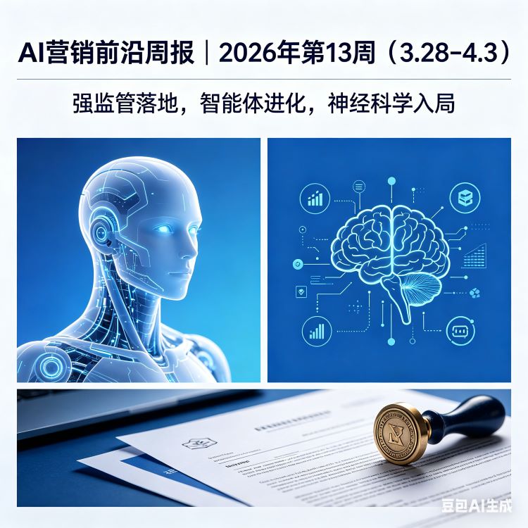 AI营销前沿周报｜2026年第13周（3.28–4.3）：强监管落地，智能体进化，神经科学入局
