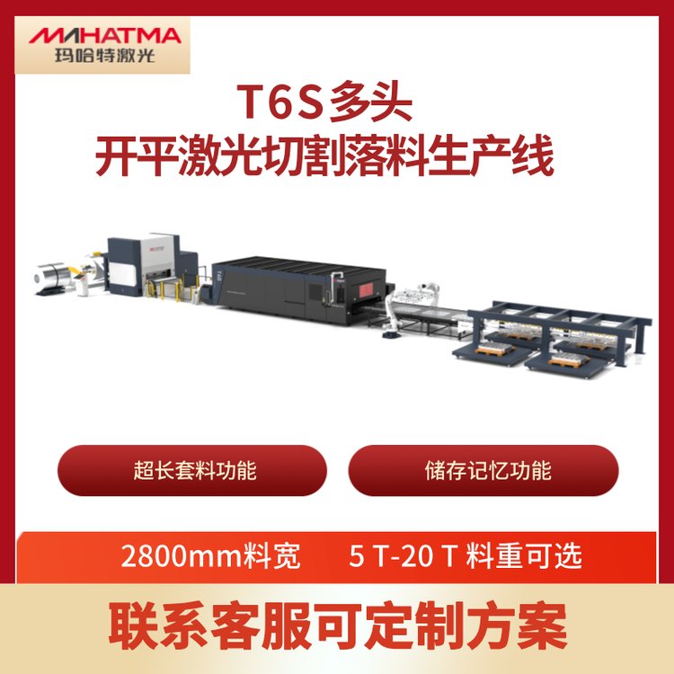 全自动开卷自动引料送切超长套料功能激光开卷落料线