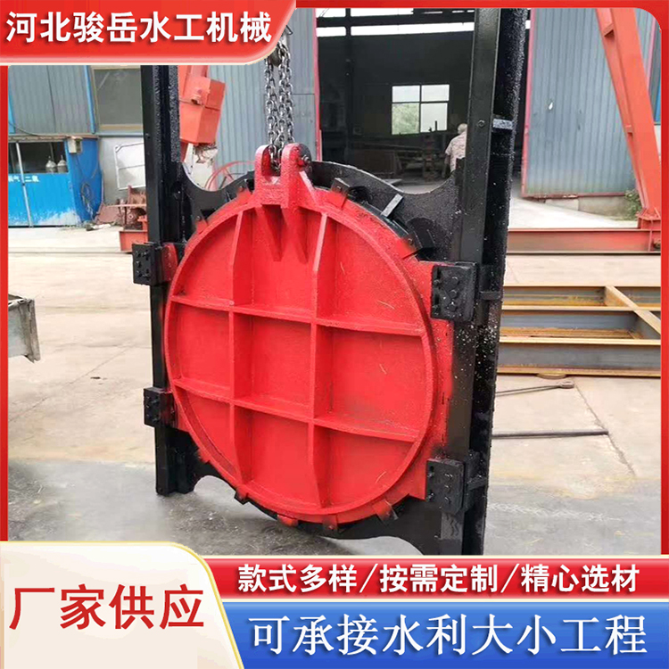镶铜铸铁闸门 手动圆闸门 方形闸门机闸一体式水闸门 骏岳