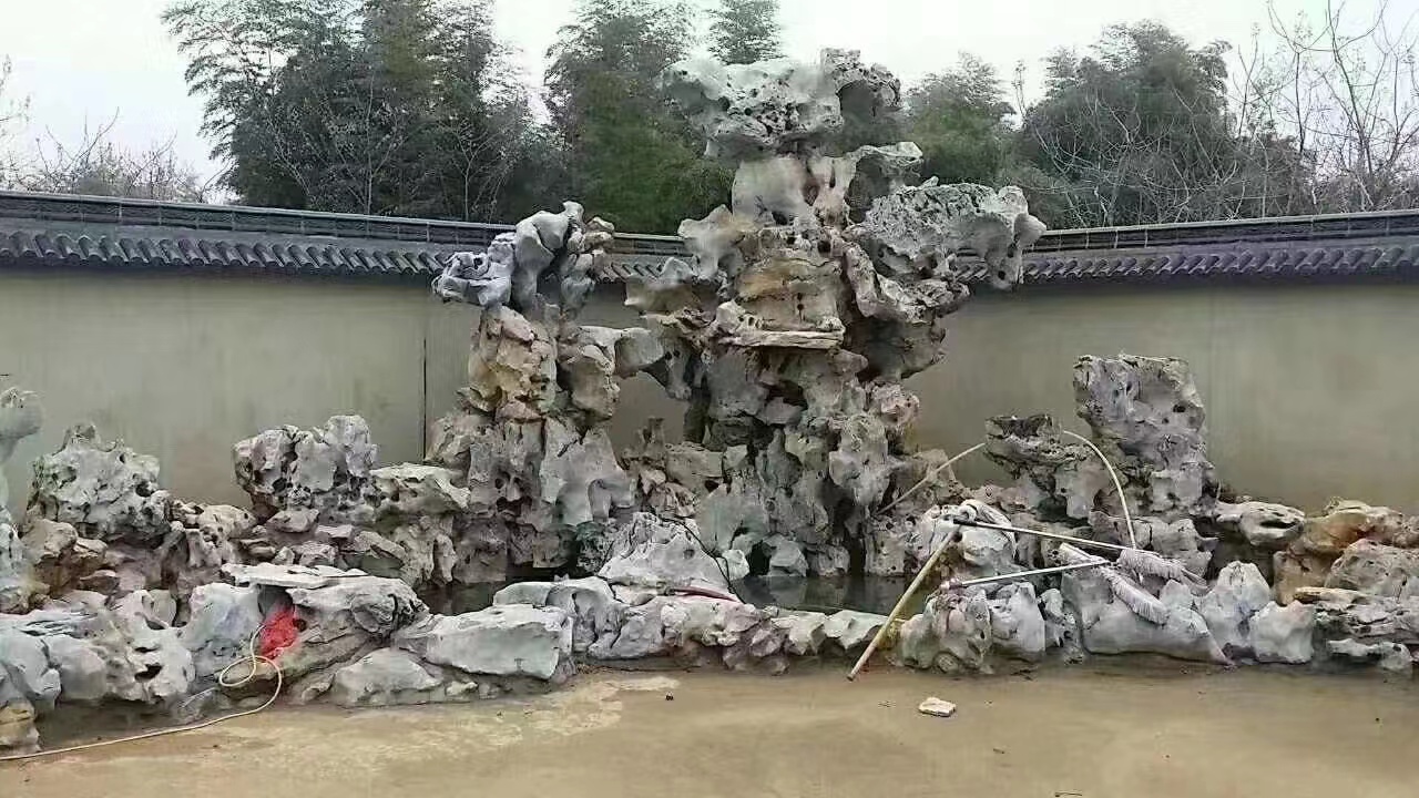 太湖石批发庭院鱼池假山流水园林造景摆件景观原石 一谷园林
