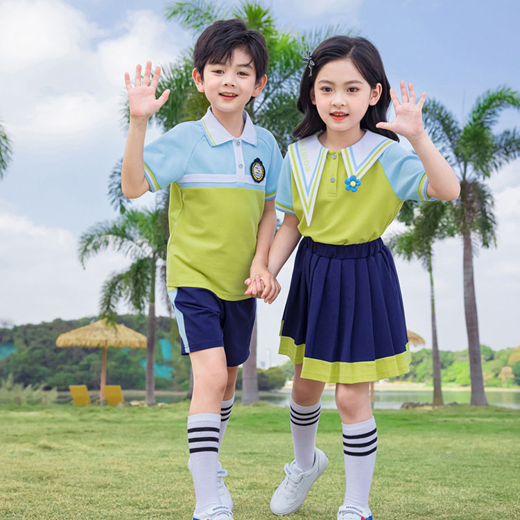 幼儿园夏季运动会套装 照英伦学院风潮款学生儿童校服定做