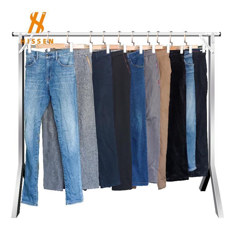 跨境货源二手衣服 出口以色列男装潮流厚牛仔裤used denim pants
