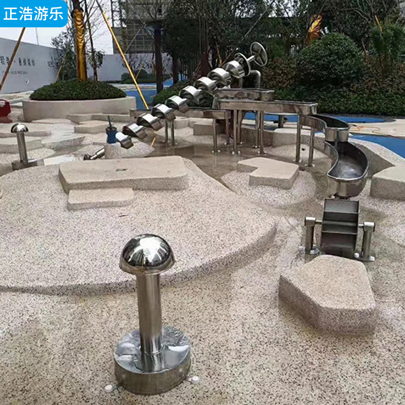 户外非标公园景区不锈钢阿基米德取水器 戏水玩沙游乐设备厂家