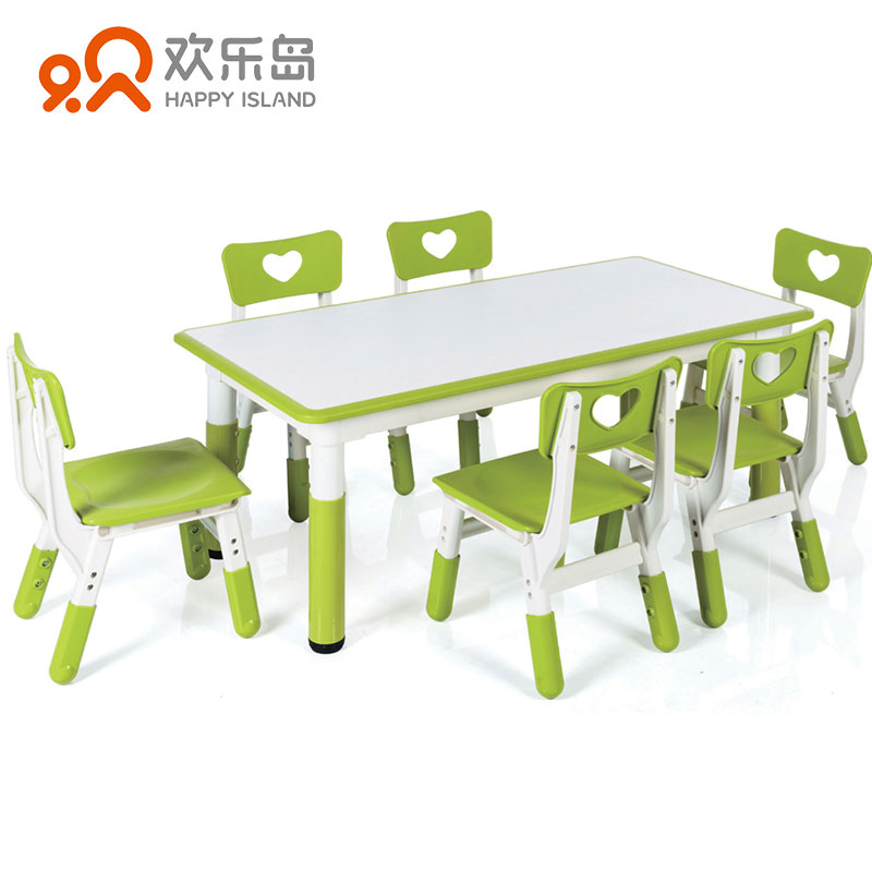 幼儿园塑料桌椅工厂塑料六人桌早教中心托育机构四人桌儿童桌椅厂