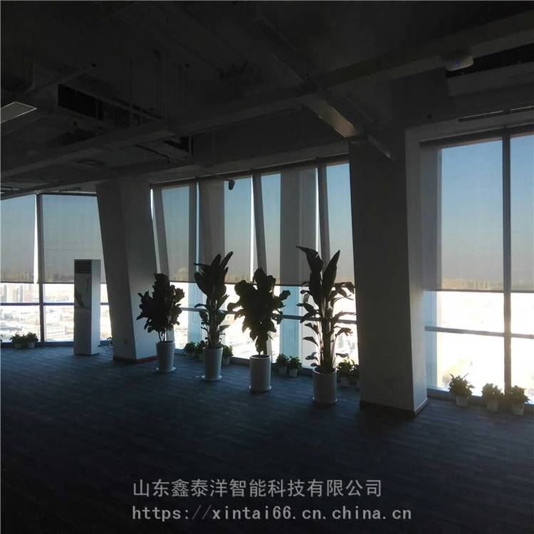 电动窗帘 办公卷帘 办公室 会议室智能遥控铝合金百叶窗
