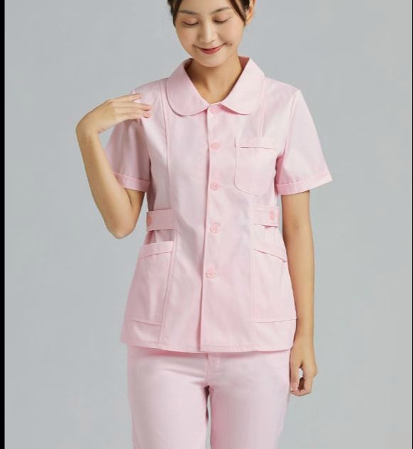 长袖护士服冬装 女短袖两件套西服领修身分体套装 短款护工工作服
