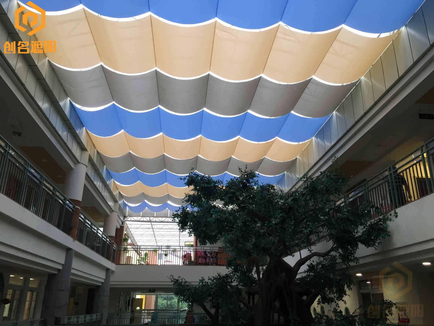创名遮阳 卷帘式天棚帘 会议室画院养老院保护家具地板调光防晒