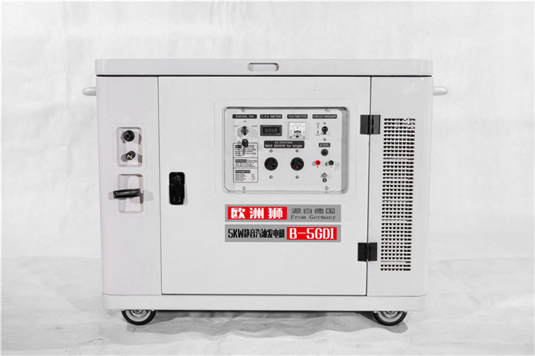 欧洲狮5kw静音汽油发电机 噪音68分贝 220/380V 停电应急 B-5GDI千瓦